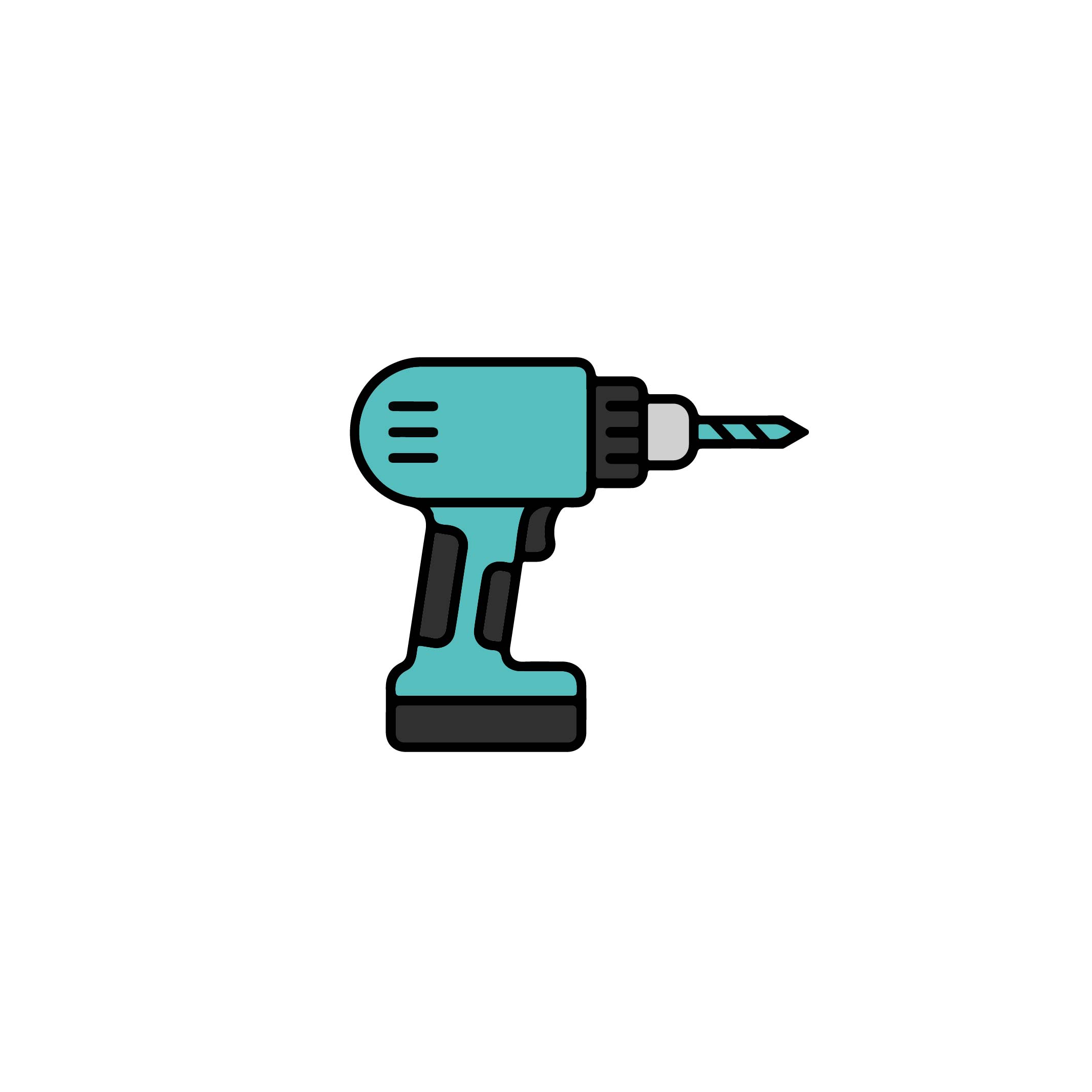 Power Drill Vector Icon For A Perfect And Stunning 2D Look