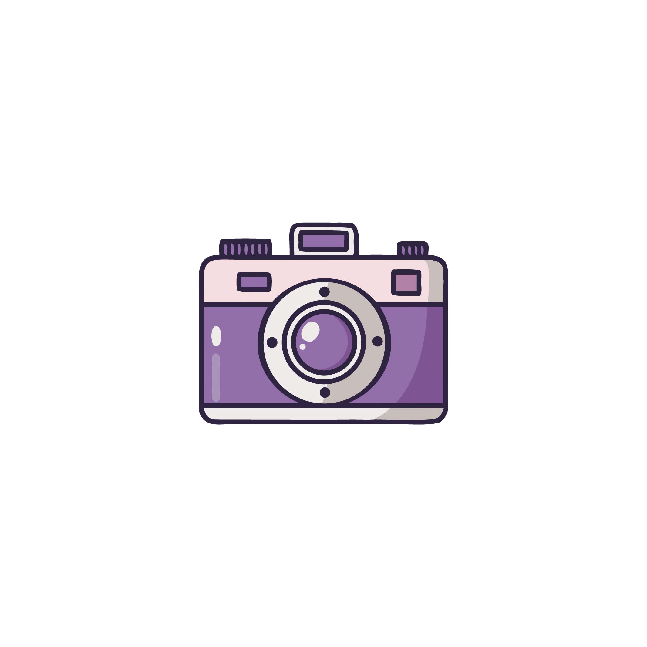 Purple Camera Vector With A Unique And Simple 2D Design