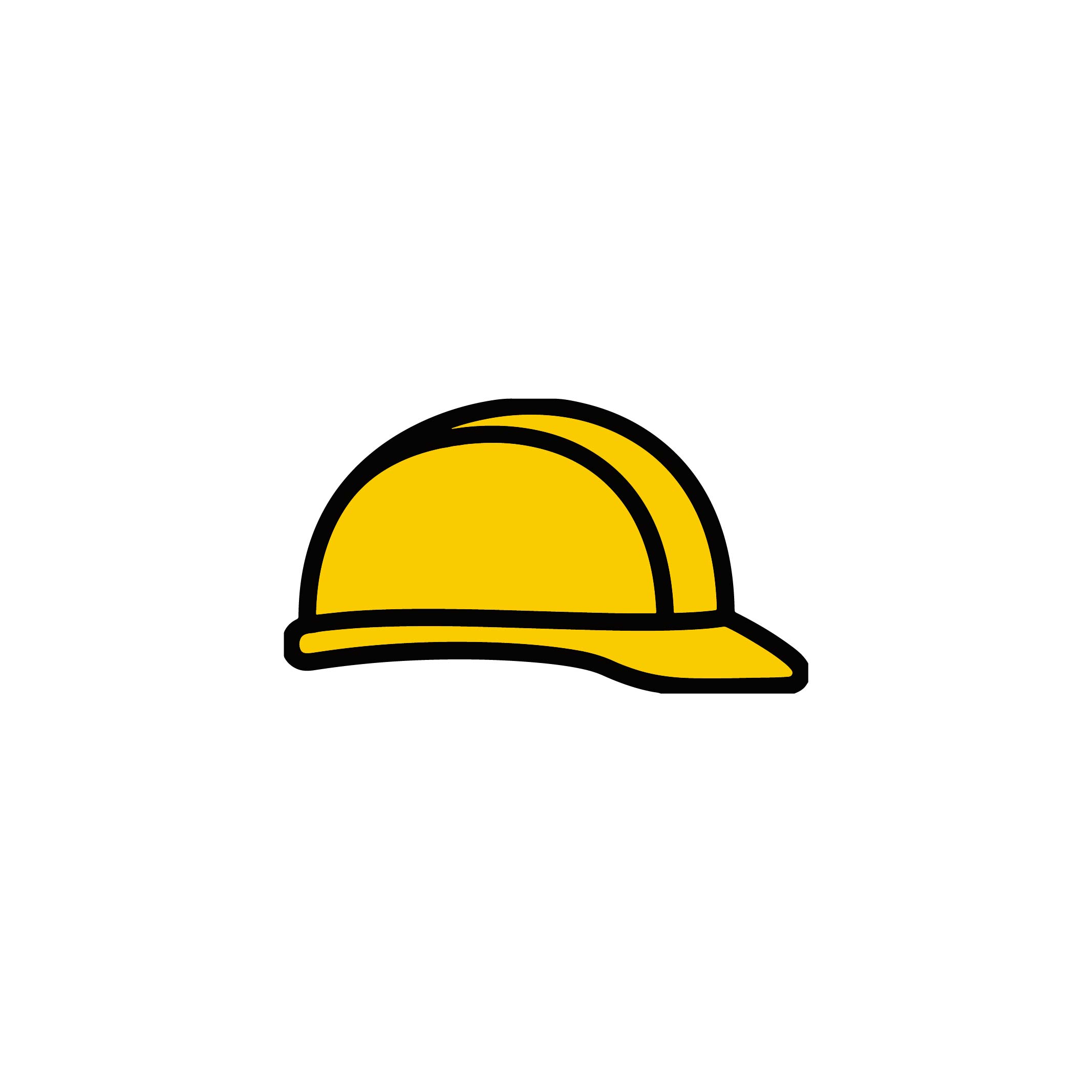 High Quality Yellow Safety Helmet Icon For Construction Site