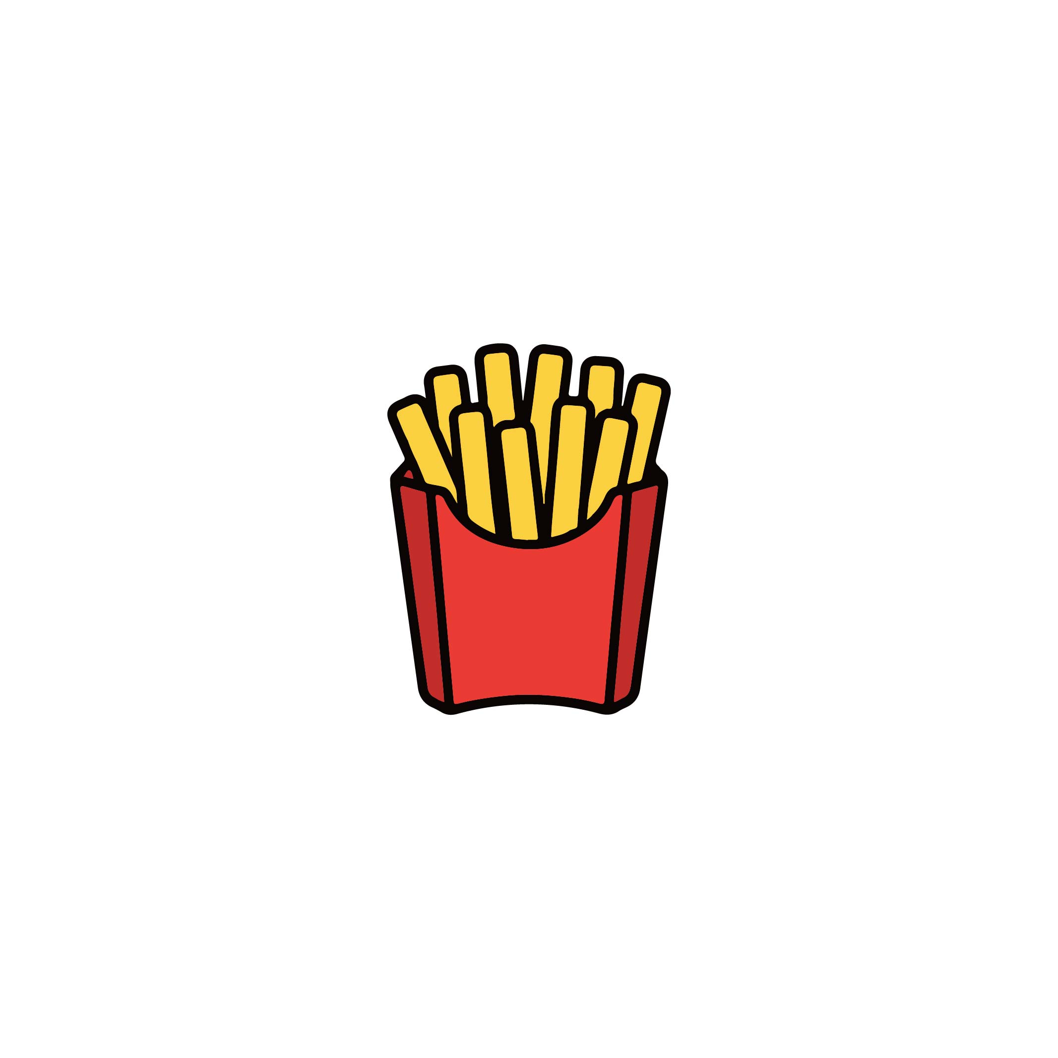 High Quality French Fries Vector Icon For Food Type Design