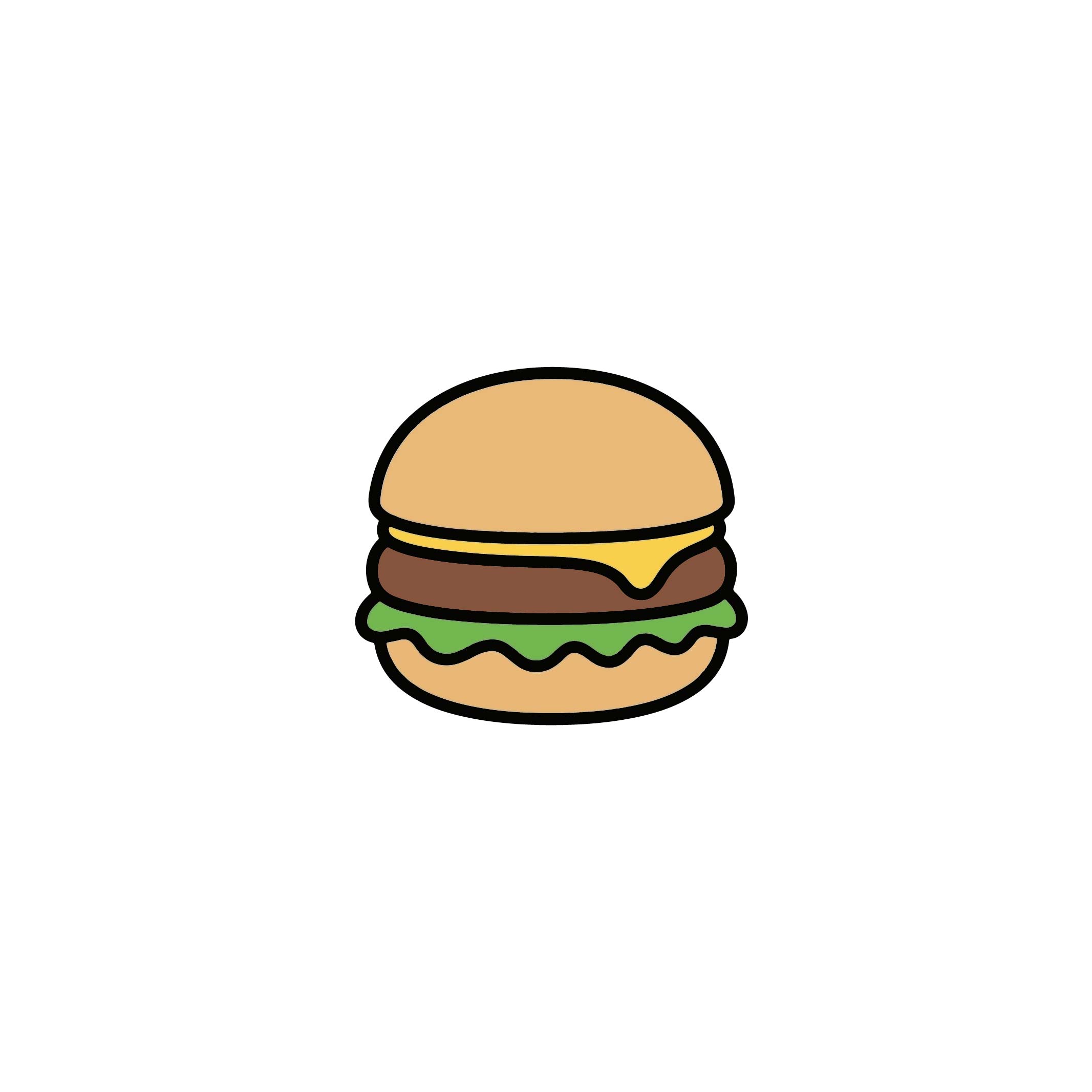High Quality Burger Icon For Fast Food Design