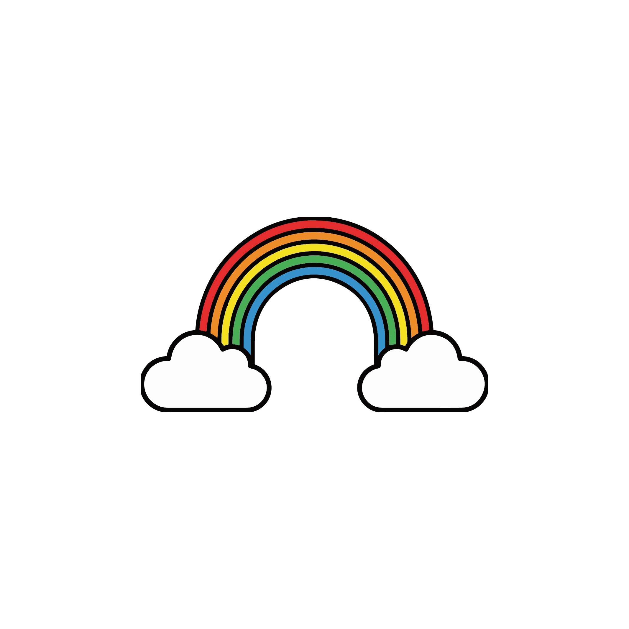 Beautiful Rainbow Cloud Icon For Kids Website Design