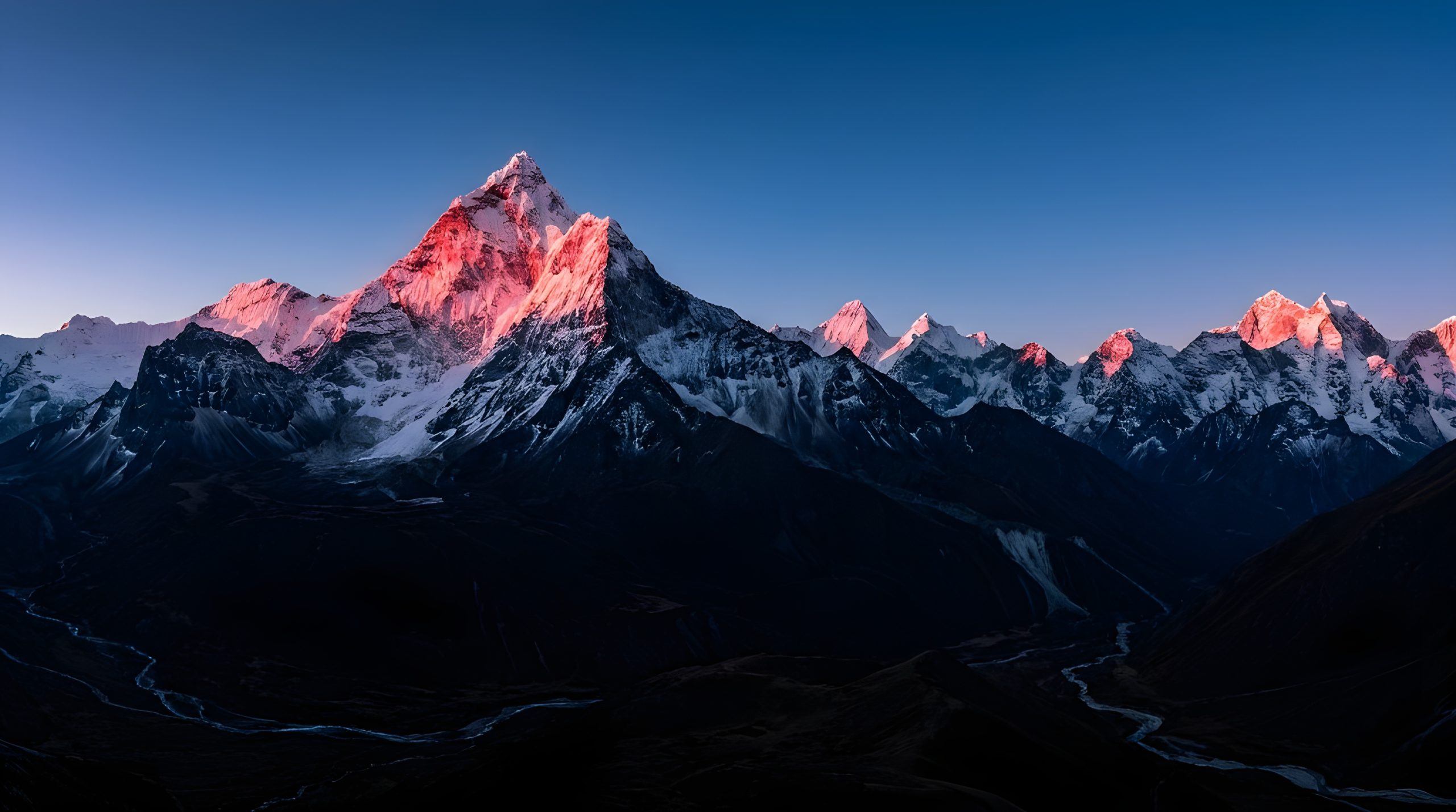 Majestic Mountain Alpenglow Pink Peak Wallpaper 2026