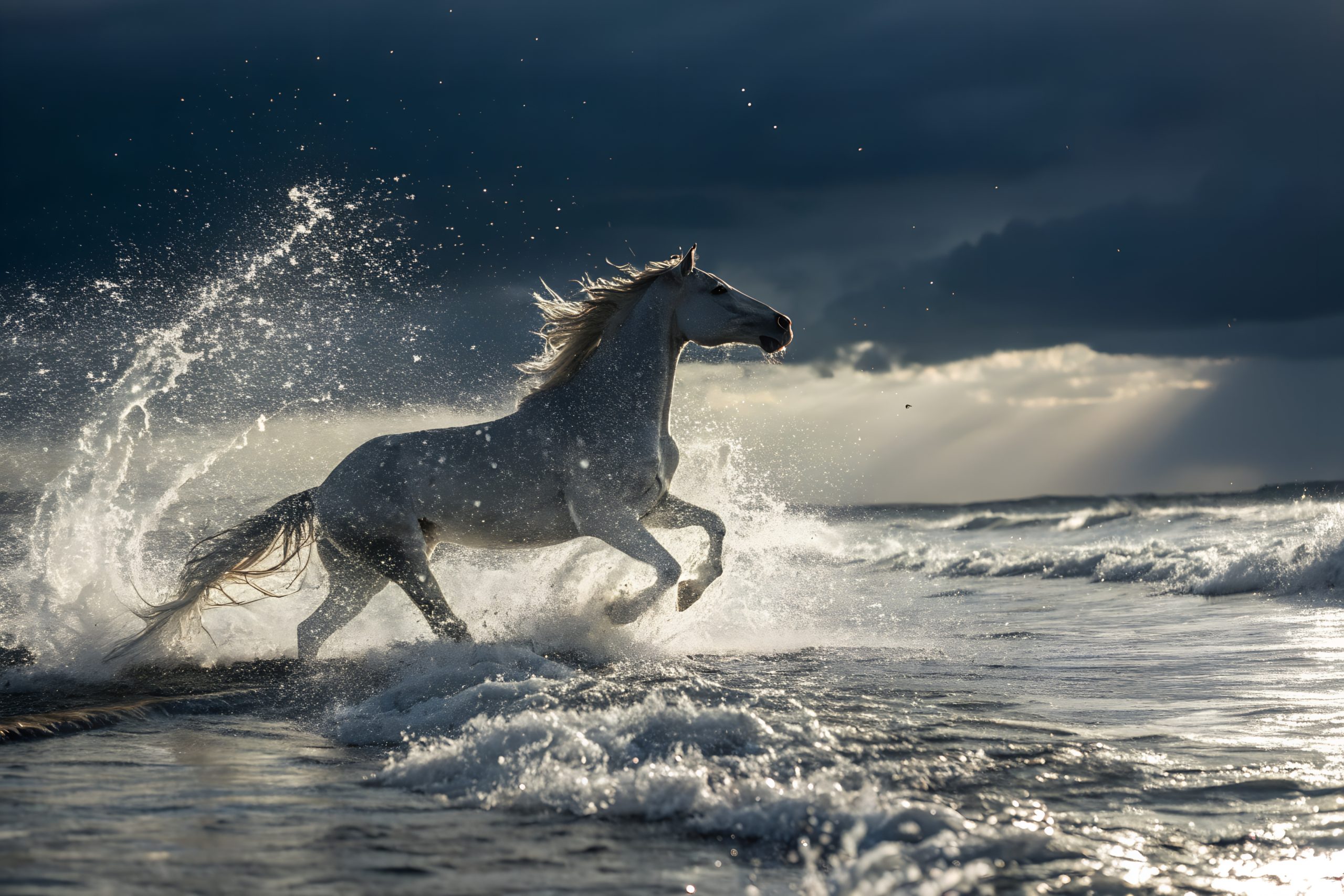 Stunning Splashing Horse Photo For Action High quality Designs