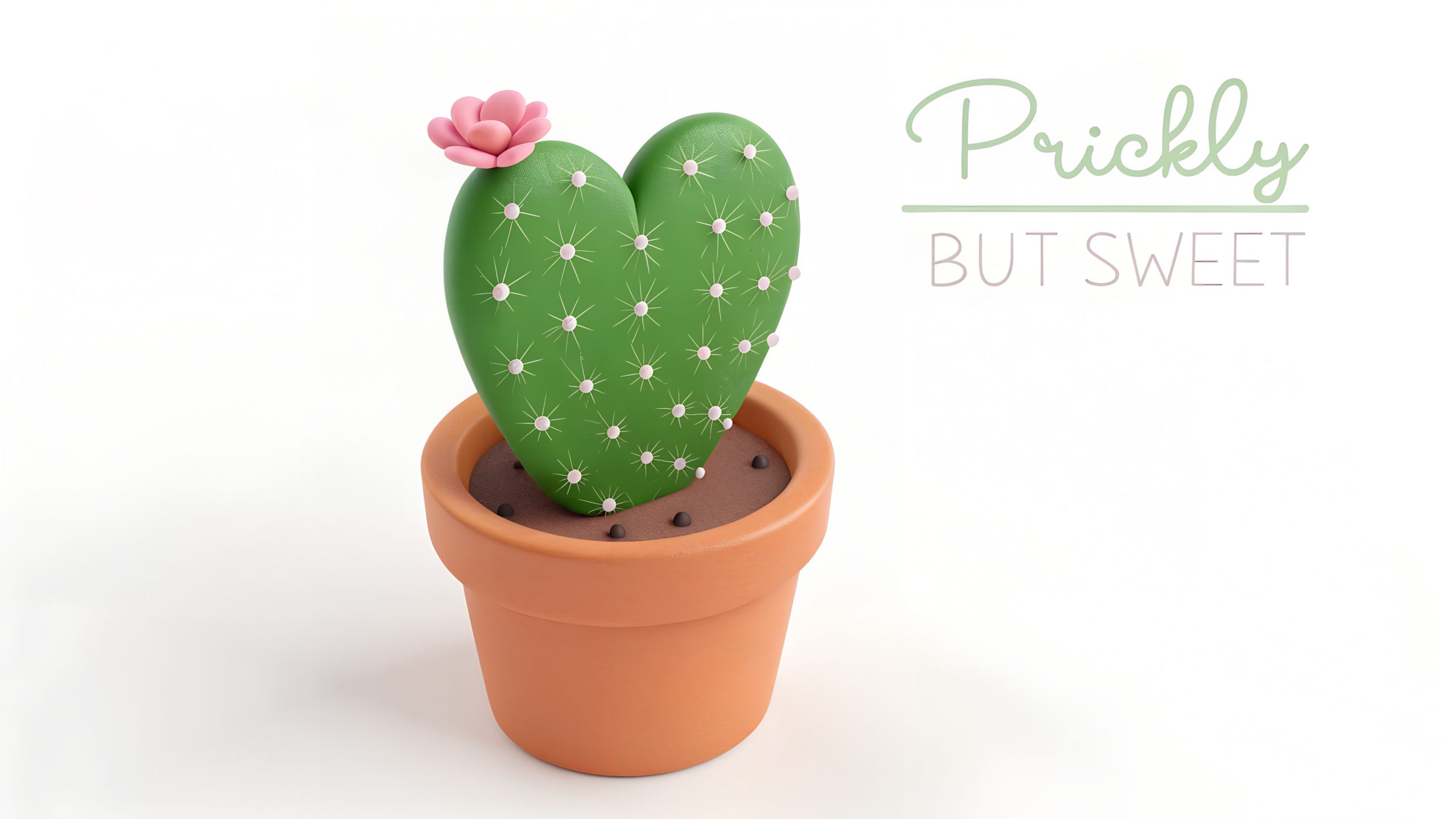 3D Heart Cactus For A Perfect And Stunning 3D Look
