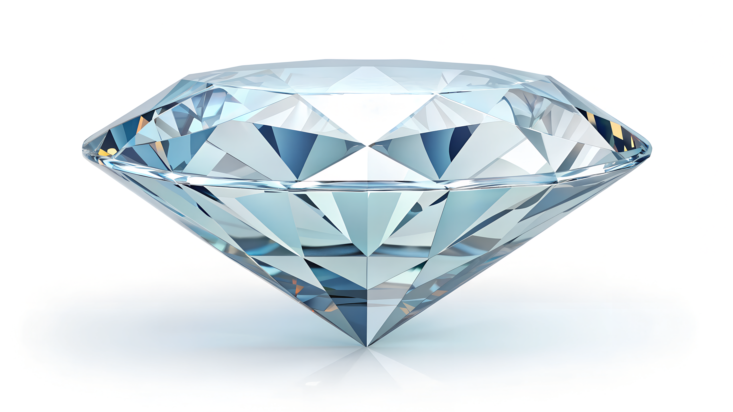 Luxury 3D Glassmorphism Diamond Gemstone Icon