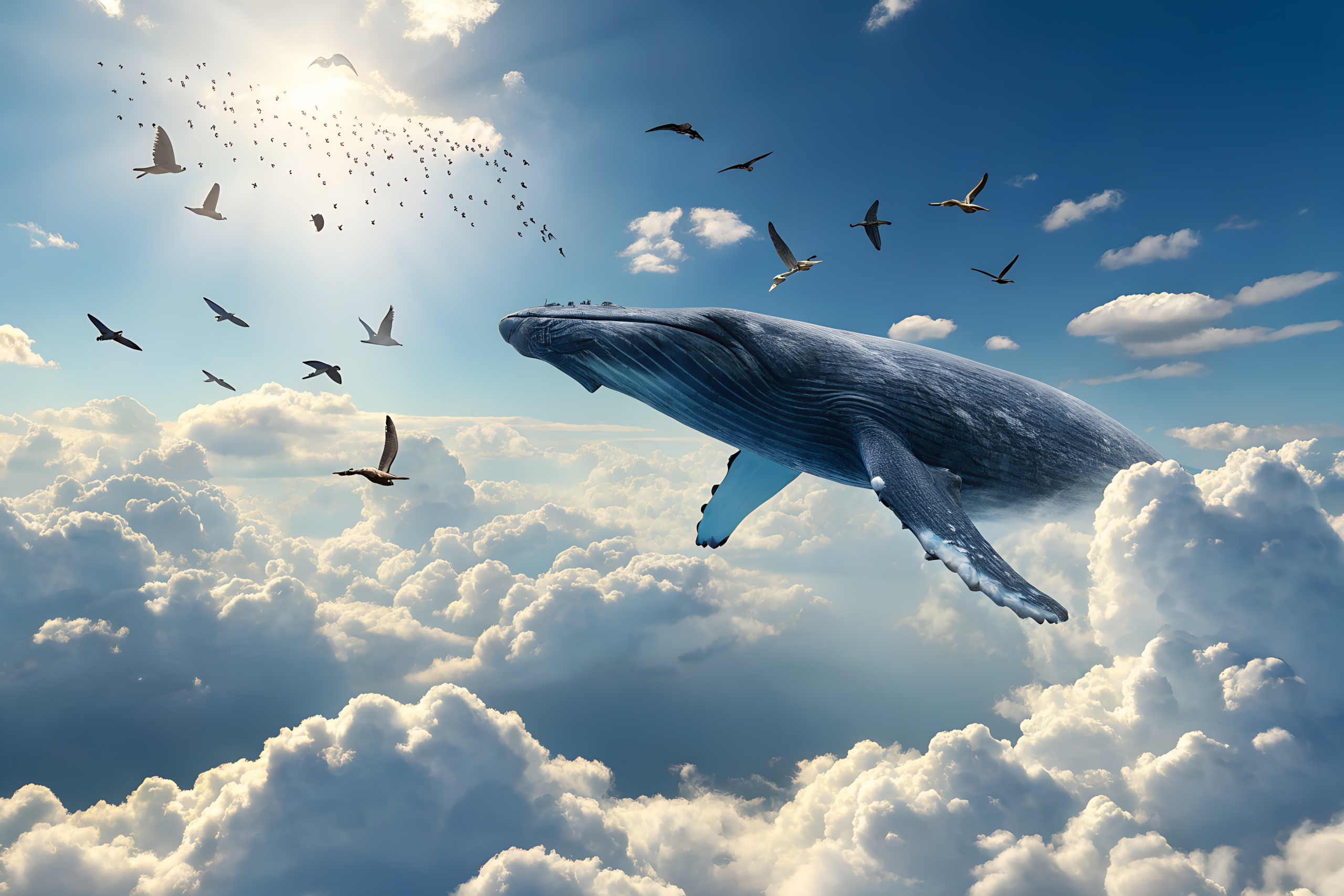 Majestic Surreal Whale Art for Dreamy High quality 3D Design