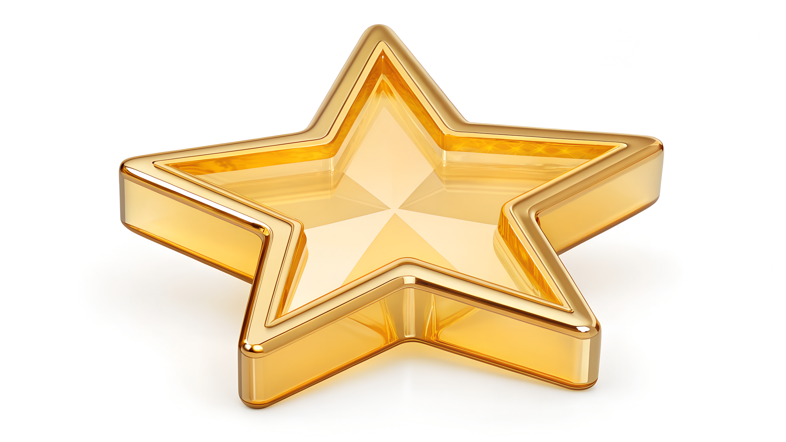 Premium 3D Golden Star with high quality image
