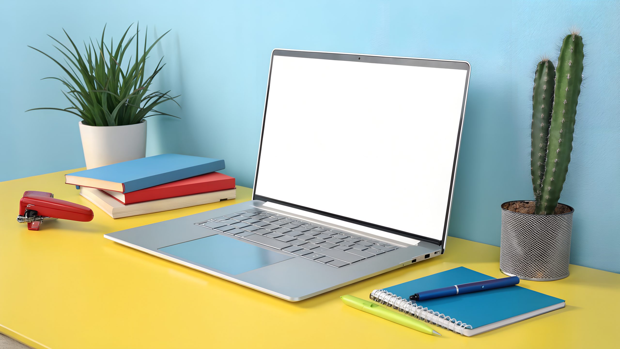 High Quality Laptop Screen Mockup For Stunning 3D Workspace