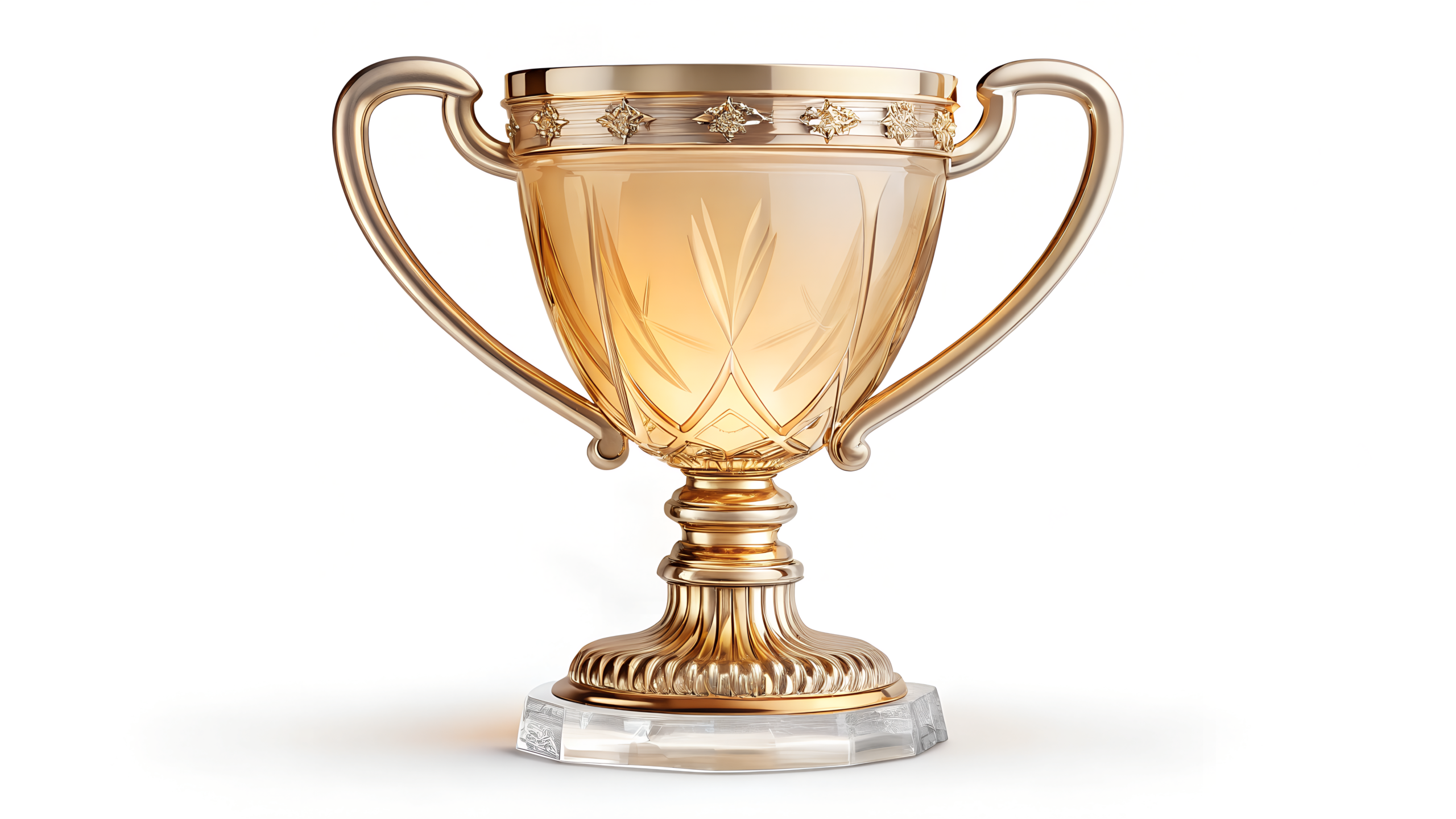 High quality Ultimate 3D Golden Trophy For Winning Designs