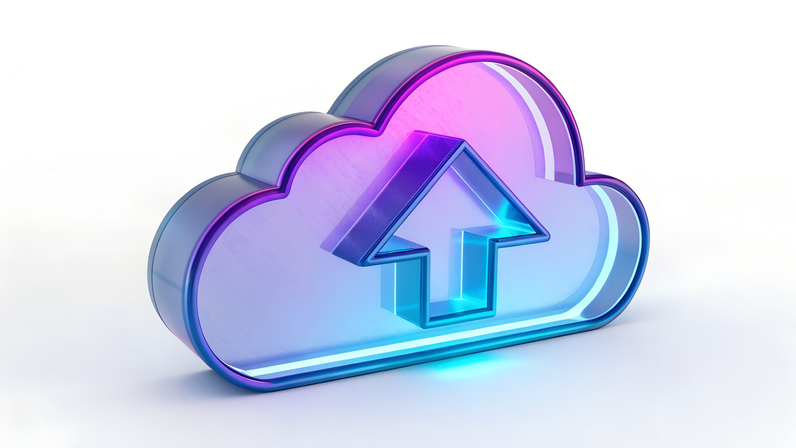 High quality Glassmorphism Cloud Upload For 3D Design