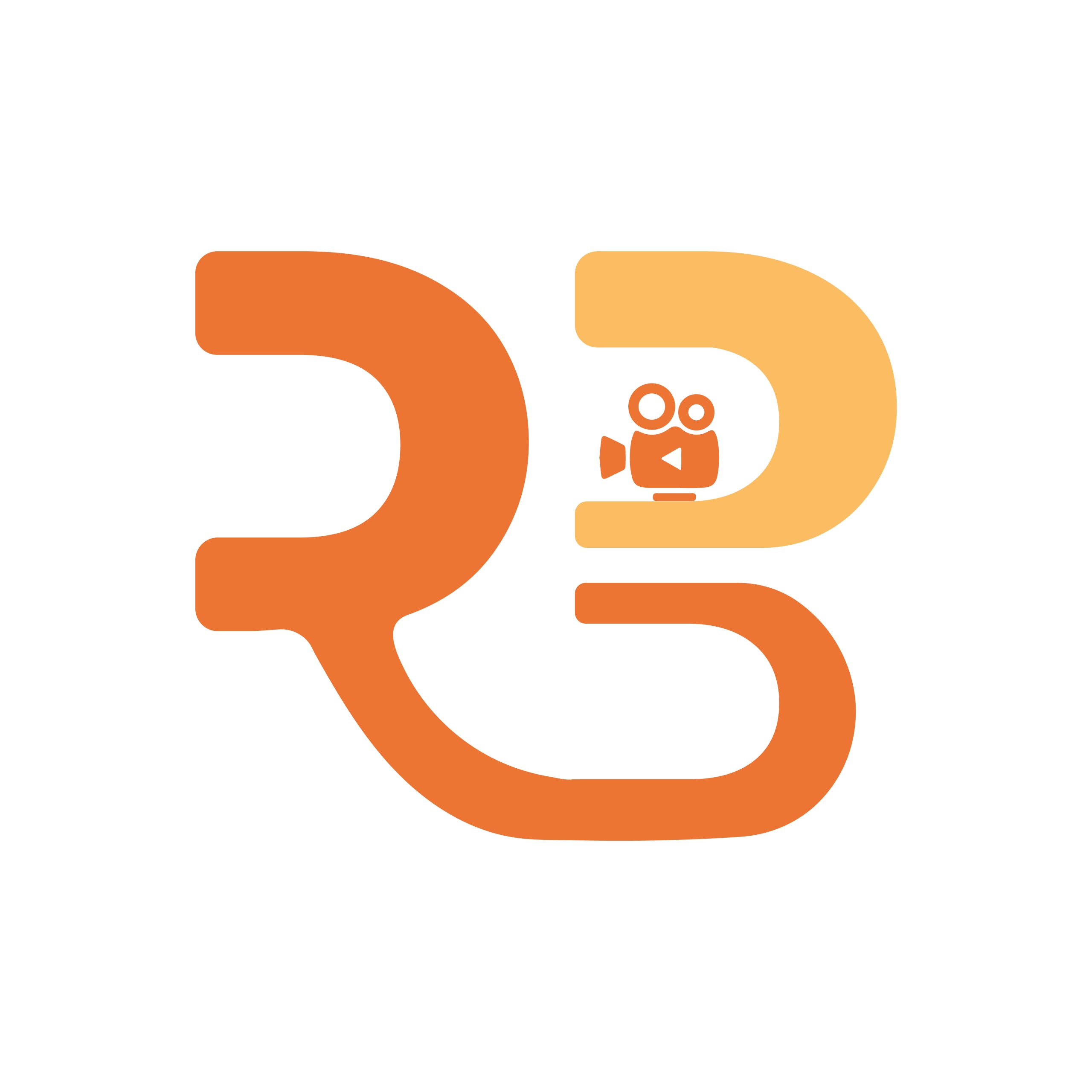 Creative RB film production Logo Monogram for Studios