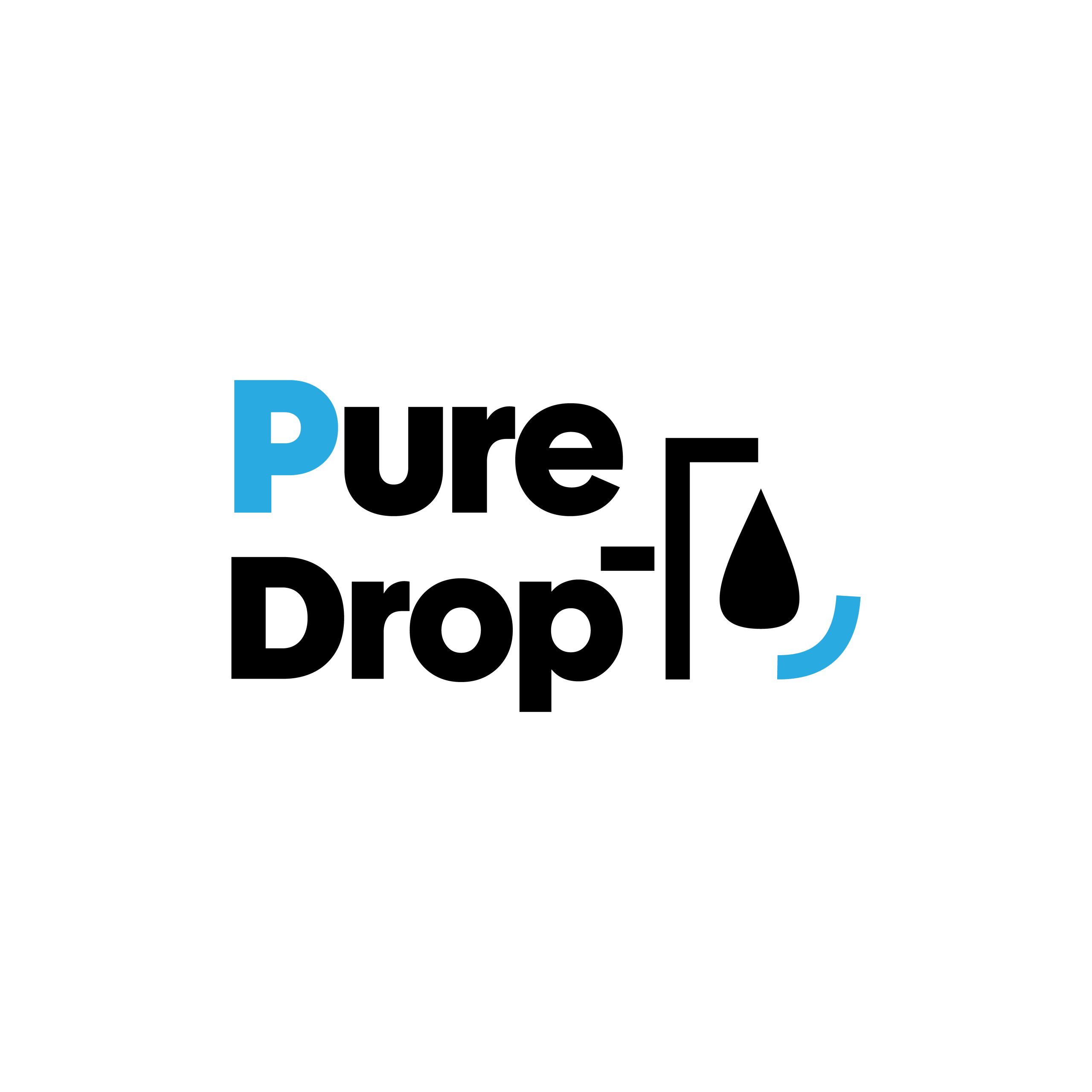Minimalist Water Drop Logo for Purification Brands