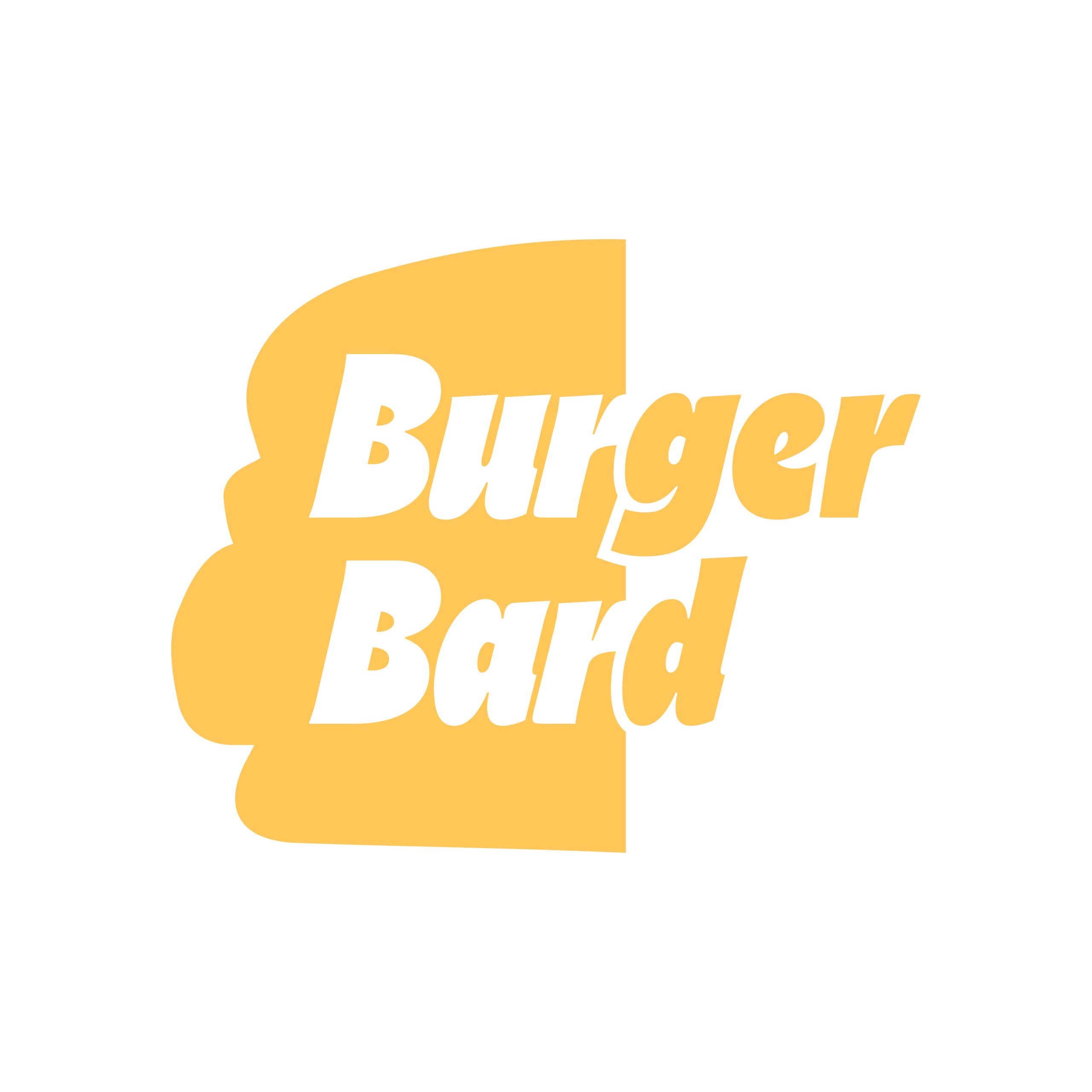 Creative Negative Space Burger Logo for Fast Food Brands
