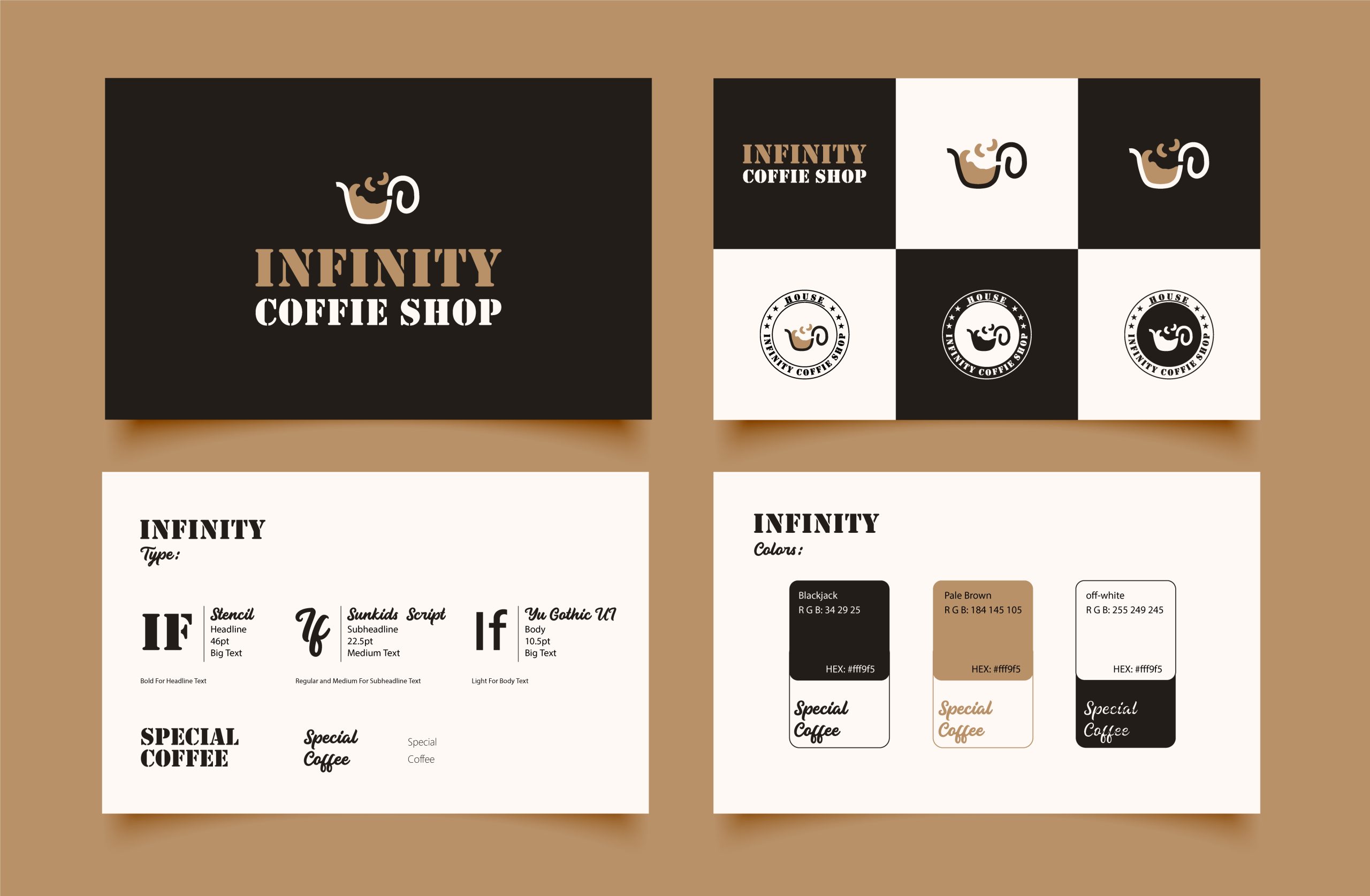 Premium Coffee Shop Brand Guidelines Presentation Template