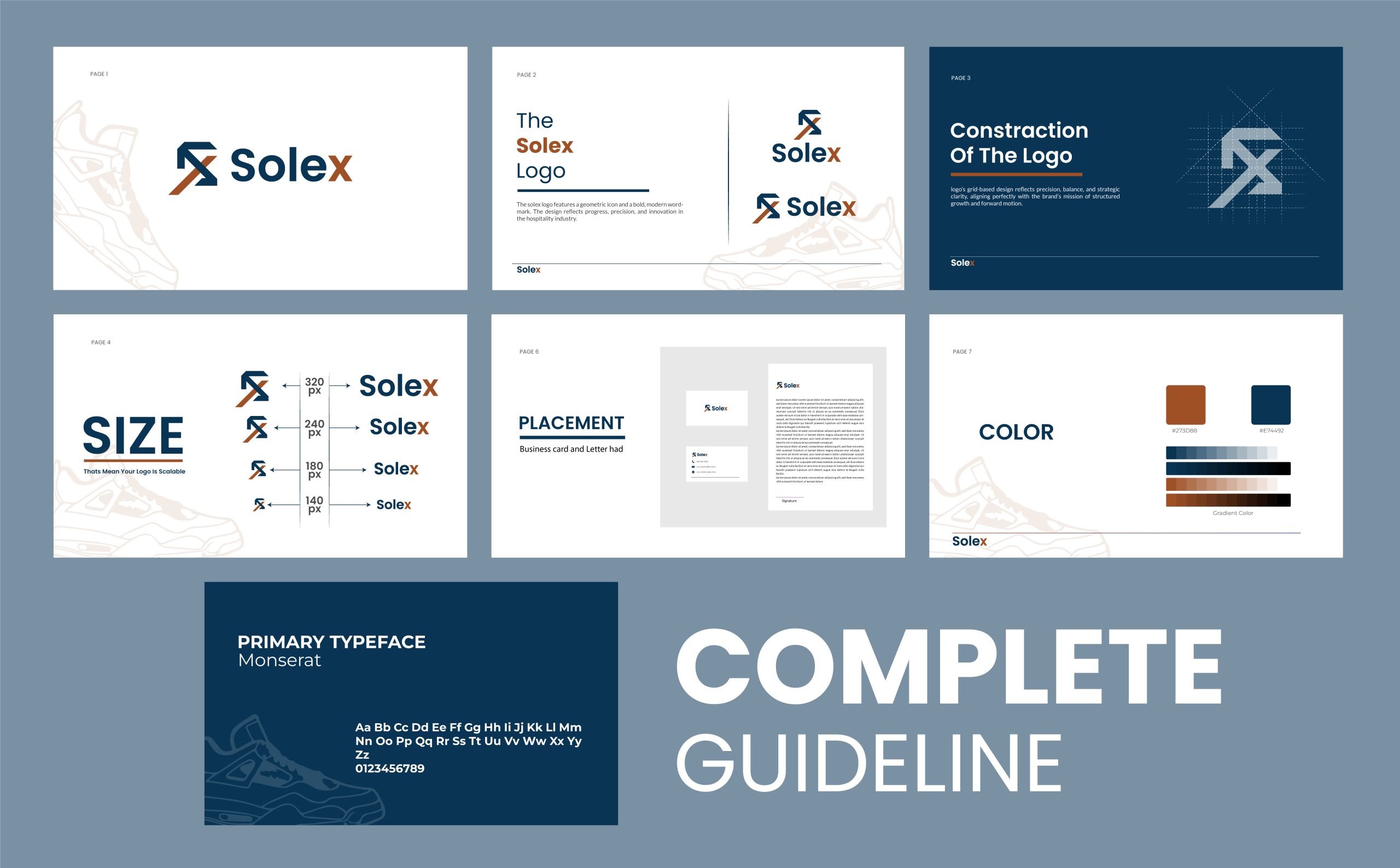 Complete SX Sneaker Brand Guidelines Presentation Template