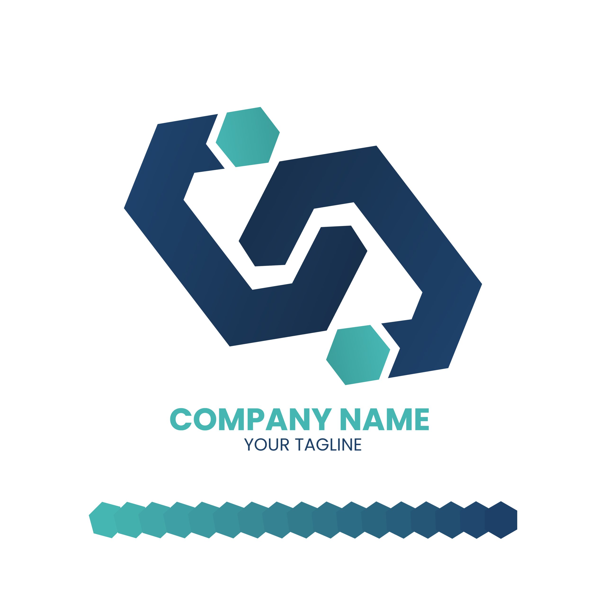 Abstract Hexagon Letter S Logo for Tech Companies