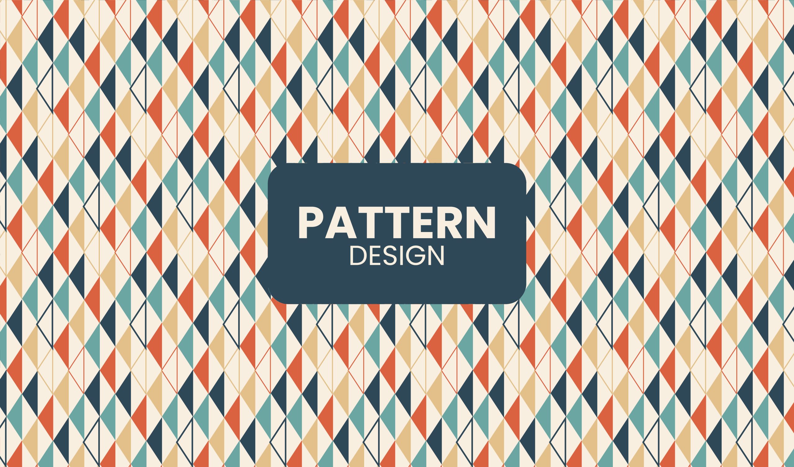 Seamless Retro Geometric Triangle Pattern Design