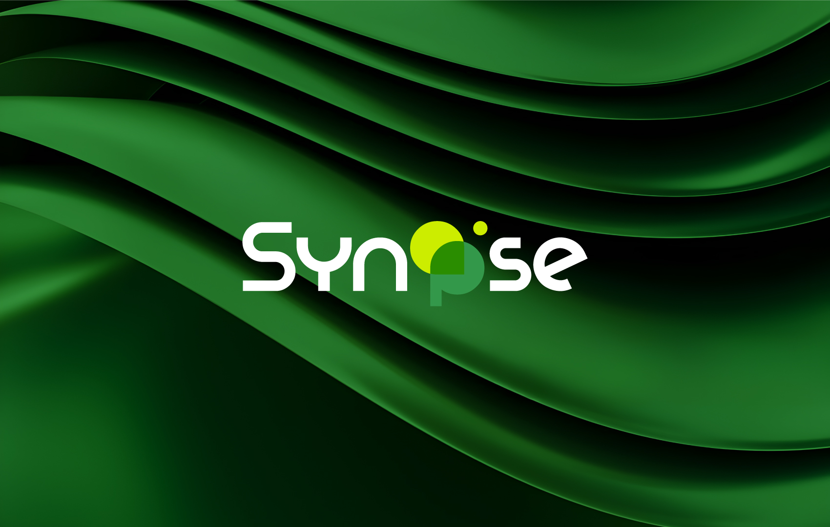 Premium Green Tech Wordmark Logo on 3D Silk Background