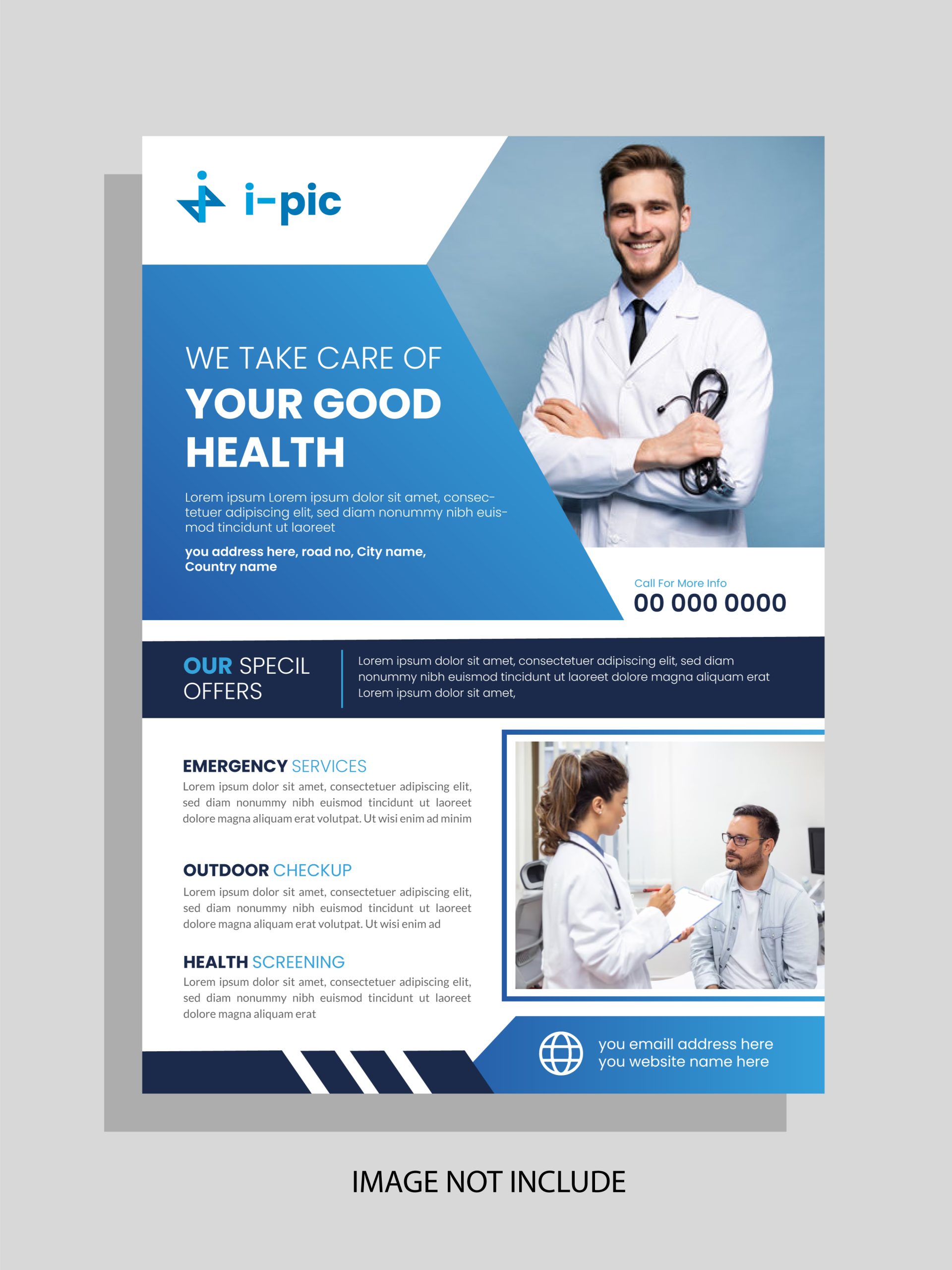 Healthcare Flyer Design – Medical Services Template