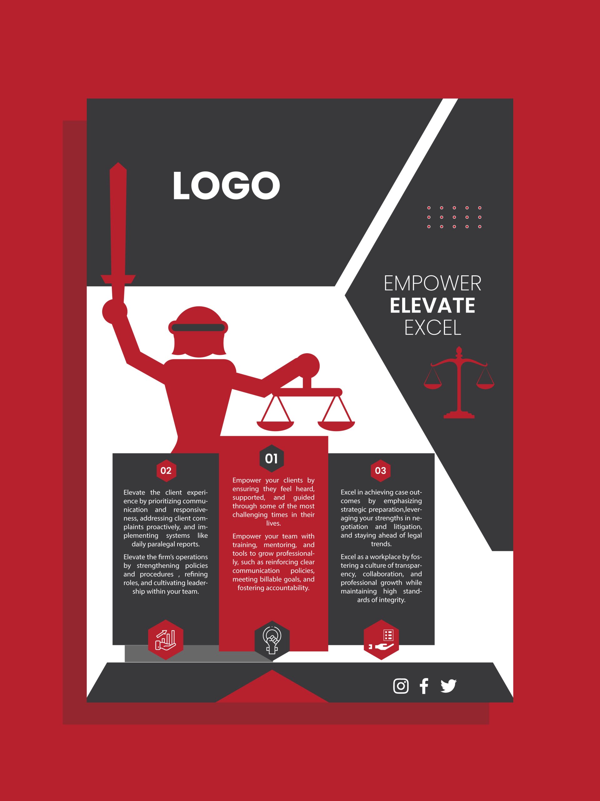 Legal Services Flyer Design – Law Firm Template