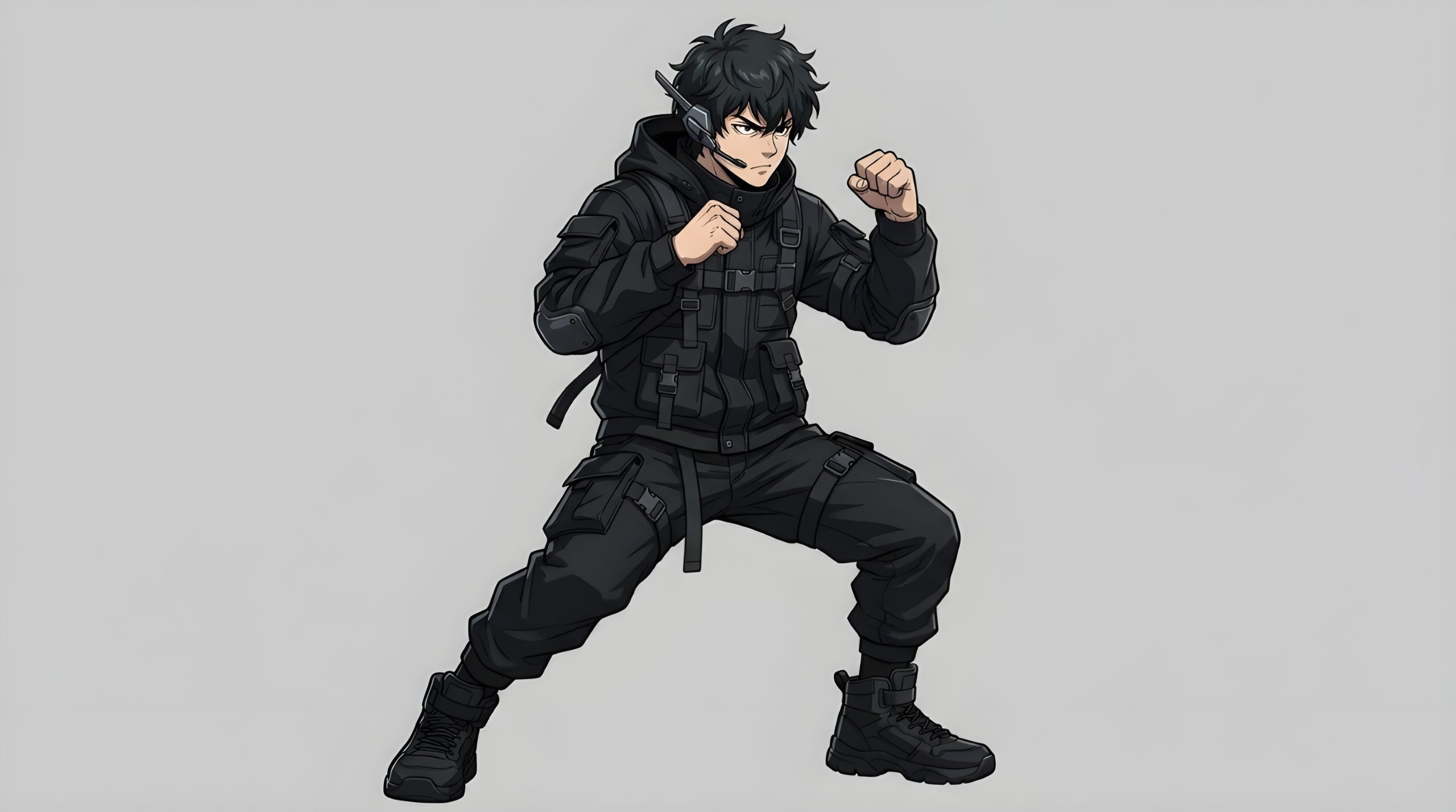 Stunning Tactical Techwear Anime Character 2026