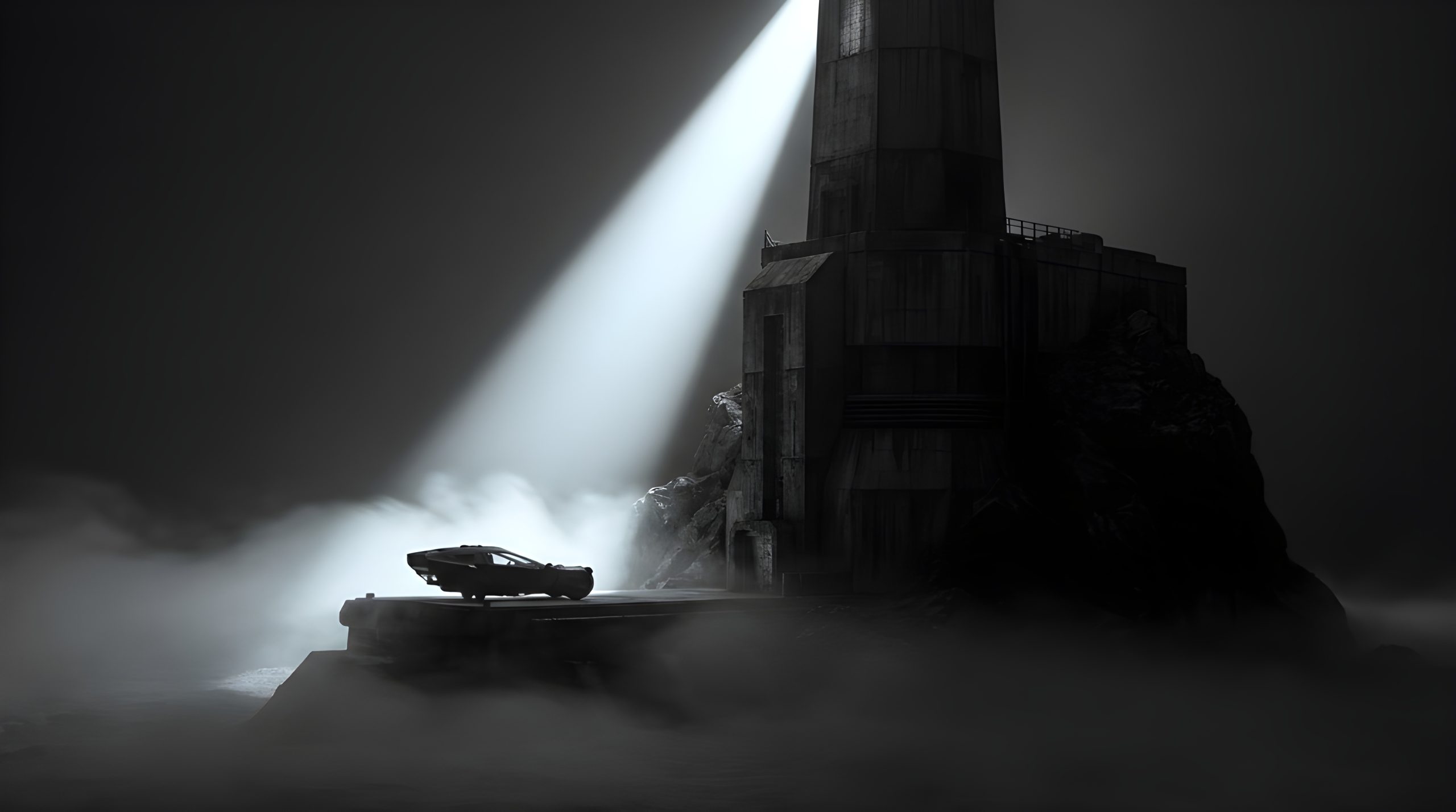 Noir Cyberpunk Lighthouse: Breathtaking & Ultimate Dystopian View 2026