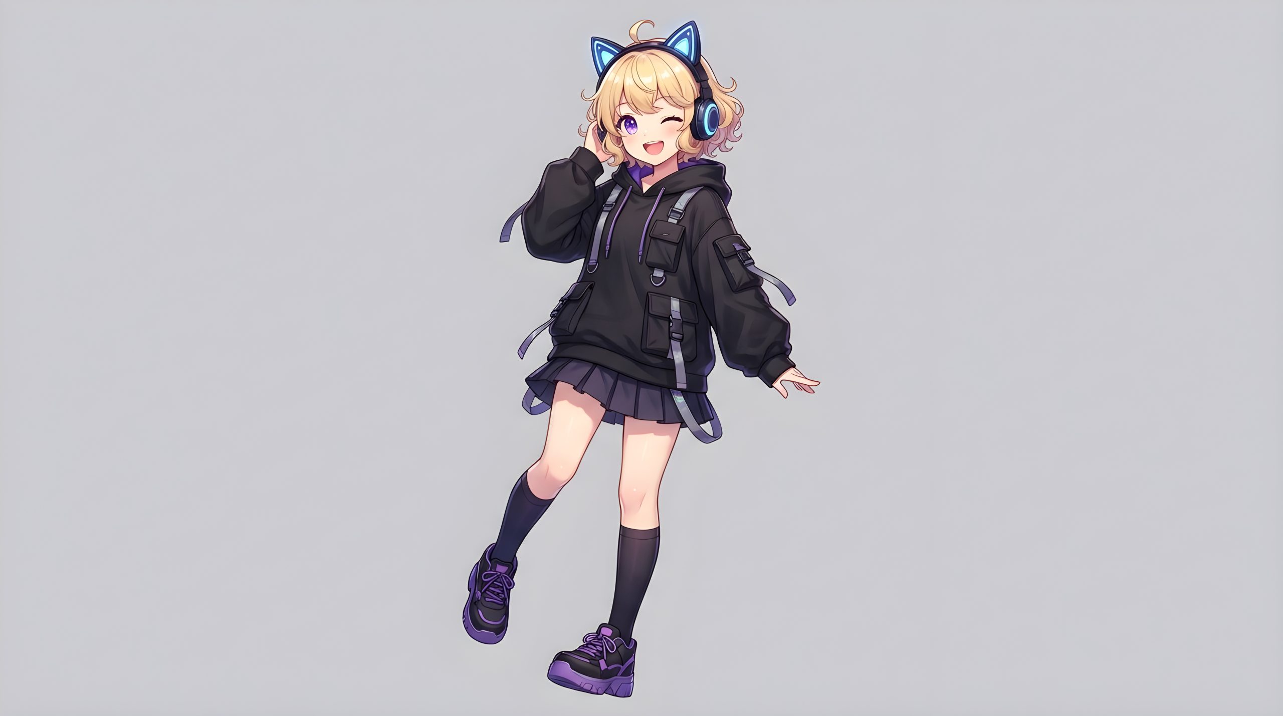 Stunning Kawaii Techwear Anime Girl 2026