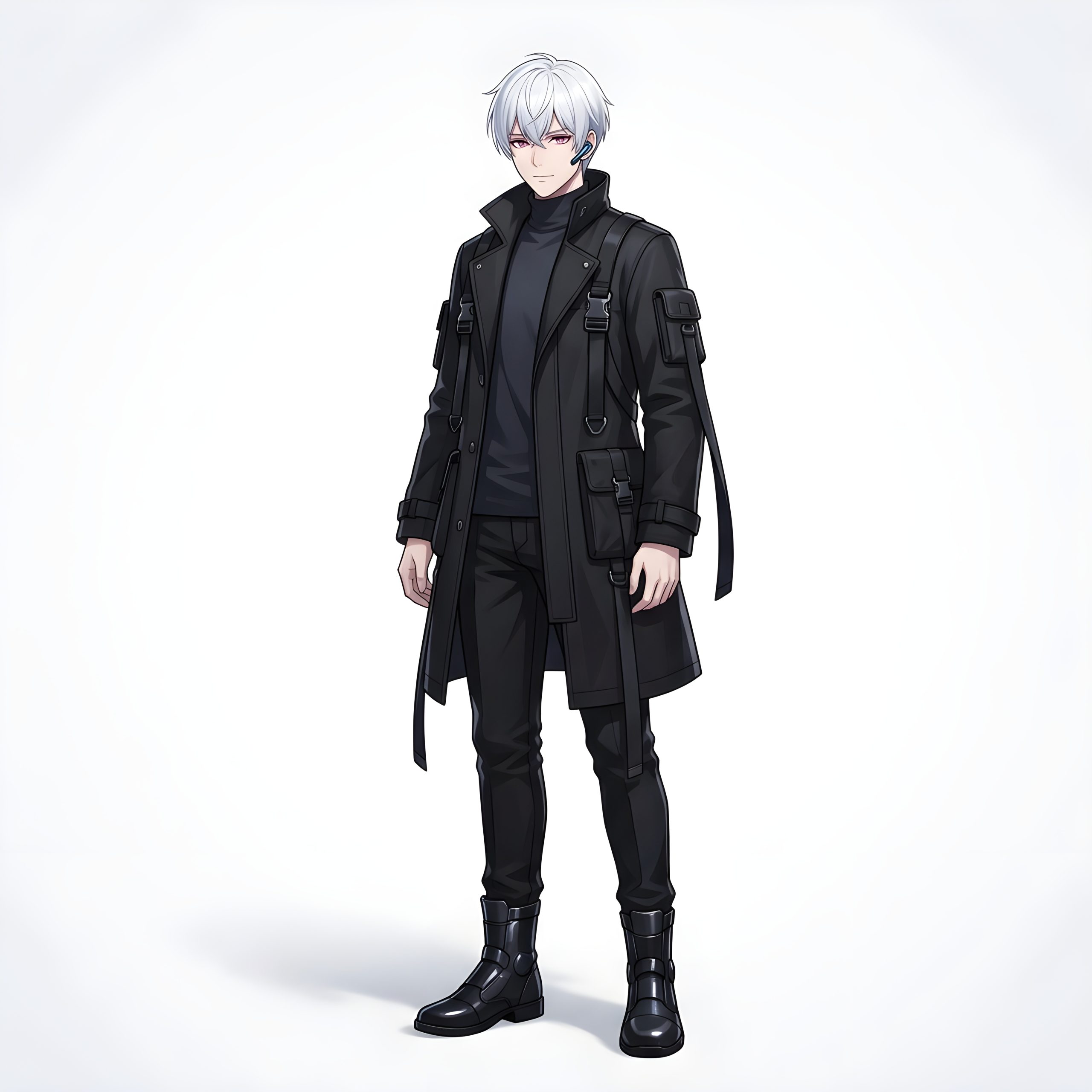 Stunning Black Techwear Coat Anime Boy 2026