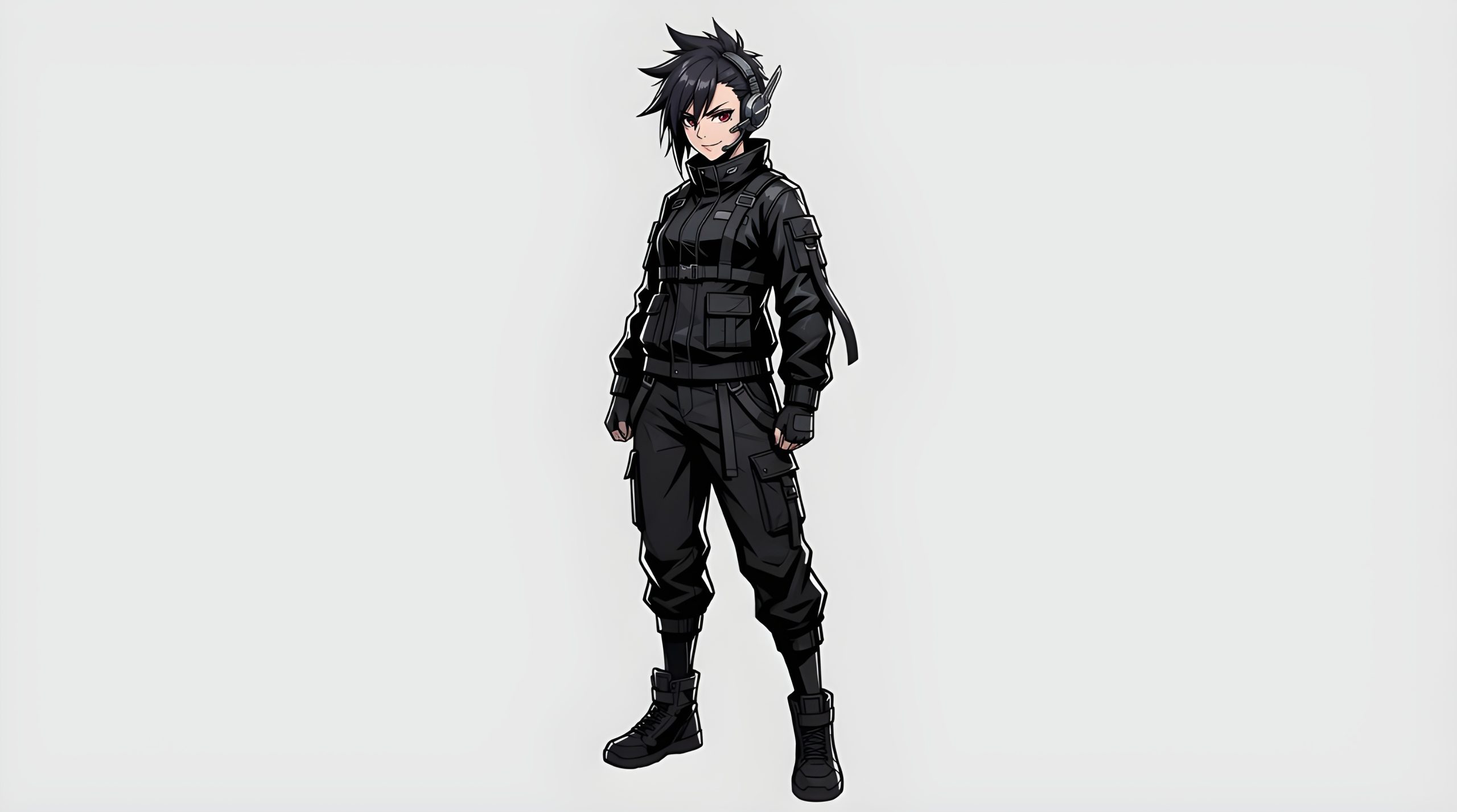 Stunning Tactical Techwear Anime Girl 2026